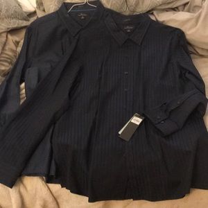2 Marc Anthony dress shirts  Navy & Black